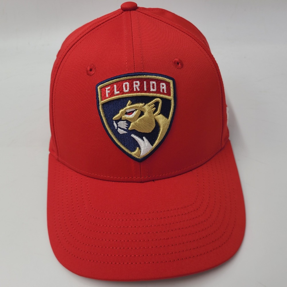 Florida Panthers Hat‎ Fitted S-M Fanatics Red NHL Hockey Logo Casual Flex Men
